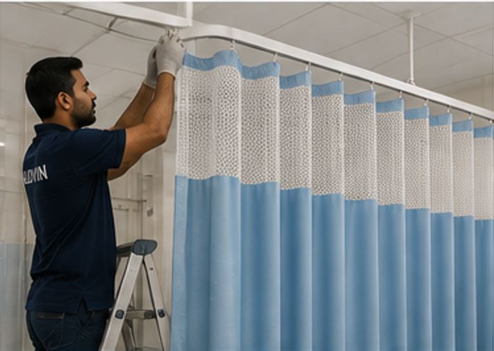 Hospital Curtain and Track Installation - Aldvin